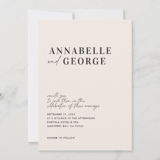 Moderne, elegante minimale typografie zwart-wit (Voorkant)