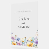 Moderne elegante minimale Wildflower bruiloft Acryl Bord (Hoek)