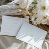 Moderne elegante minimale witte RSVP-kaart RSVP Kaartje
