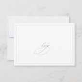 Moderne elegante minimale witte RSVP-kaart RSVP Kaartje (Voorkant)