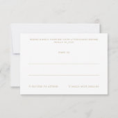 Moderne elegante minimale witte RSVP-kaart RSVP Kaartje (Achterkant)