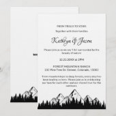 Moderne Elegante Minimale Zwarte Font Trouwbloem Kaart (Voorkant / Achterkant)