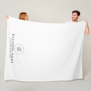 Moderne Elegante Minimalistische Aangepaste Logo H Fleece Deken