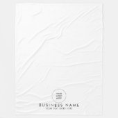 Moderne Elegante Minimalistische Aangepaste Logo H Fleece Deken (Voorkant)