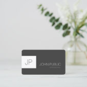 Moderne elegante minimalistische afgeronde hoeken visitekaartje (Staand voorkant)