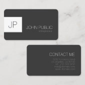 Moderne elegante minimalistische afgeronde hoeken visitekaartje (Voorkant / Achterkant)