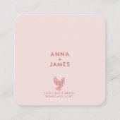 Moderne elegante minimalistische bruiloft RSVP QR- Informatiekaartje (Achterkant)