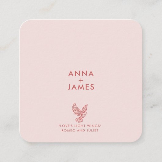 Moderne elegante minimalistische bruiloft RSVP QR- Informatiekaartje (Achterkant)