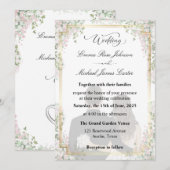 Moderne elegante minimalistische bruiloft | Script Kaart (Voorkant / Achterkant)