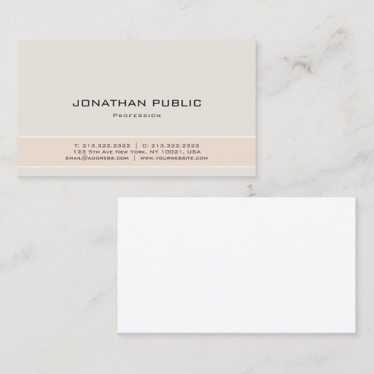 Moderne Elegante Minimalistische Design Harmony Kl Visitekaartje (Voorkant / Achterkant)