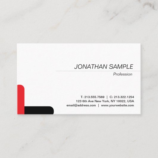 Moderne Elegante Minimalistische Design Trendy Een Visitekaartje (Voorkant)