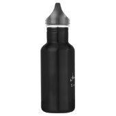 Moderne Elegante Minimalistische Eenvoudige Monogr Waterfles (Links)