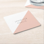 Moderne Elegante Minimalistische Eenvoudige Templa Kartonnen Onderzetters (Schuin)