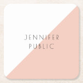 Moderne Elegante Minimalistische Eenvoudige Templa Kartonnen Onderzetters (Voorkant)