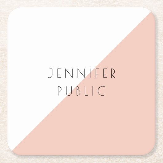 Moderne Elegante Minimalistische Eenvoudige Templa Kartonnen Onderzetters (Voorkant)