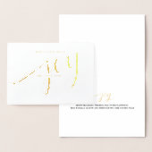 Moderne elegante minimalistische feestdag folie kaarten (Display)