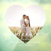 Moderne Elegante Minimalistische Foto Bruiloft Wel Raamsticker (Vel 3)