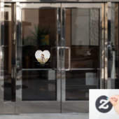 Moderne Elegante Minimalistische Foto Bruiloft Wel Raamsticker (Kantoordeur)