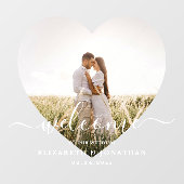 Moderne Elegante Minimalistische Foto Bruiloft Wel Raamsticker (Vel)