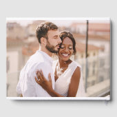 Moderne Elegante Minimalistische Foto Chique Bruil Gastenboek (Achterkant)