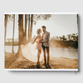 Moderne Elegante Minimalistische Foto Chique Bruil Gastenboek (Achterkant)