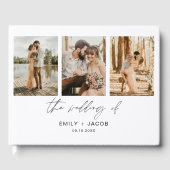 Moderne Elegante Minimalistische Foto Chique Bruil Gastenboek (Voorkant)