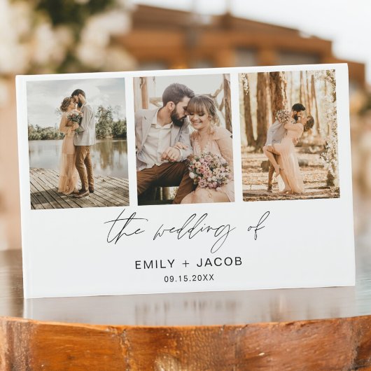 Moderne Elegante Minimalistische Foto Chique Bruil Gastenboek