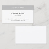 Moderne elegante minimalistische gepersonaliseerde visitekaartje (Voorkant / Achterkant)