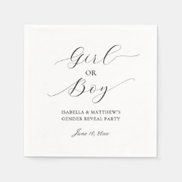 Moderne Elegante Minimalistische Geslacht Reveal F Servet