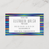 Moderne Elegante Minimalistische Gradiëntlijnen 3, Visitekaartje (Achterkant)