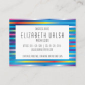 Moderne Elegante Minimalistische Gradiëntlijnen 3, Visitekaartje (Achterkant)