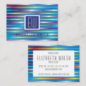 Moderne Elegante Minimalistische Gradiëntlijnen 3, Visitekaartje (Voorkant / Achterkant)