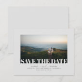 Moderne Elegante Minimalistische Grijze Save the D Date (Voorkant / Achterkant)