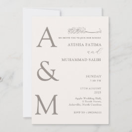 Moderne elegante minimalistische islamitische Nikk Kaart