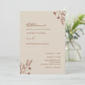 Moderne elegante minimalistische islamitische Nikk Kaart (Staand voorkant)