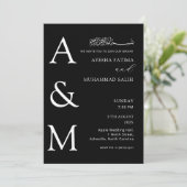 Moderne elegante minimalistische islamitische Nikk Kaart (Staand voorkant)