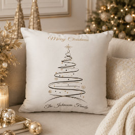 Moderne Elegante Minimalistische Kerstboom Kussen