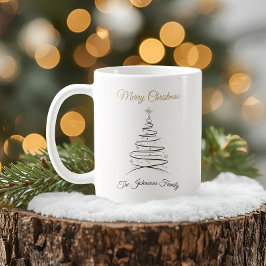 Moderne Elegante Minimalistische Kerstboom Mok