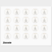 Moderne Elegante Minimalistische Kerstboom Sticker (Vel)