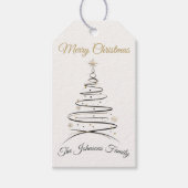 Moderne Elegante Minimalistische Kerstcadeautag Cadeaulabel (Voorkant)