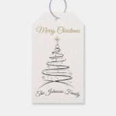 Moderne Elegante Minimalistische Kerstcadeautag Cadeaulabel (Achterkant)