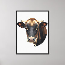 Moderne elegante minimalistische koe-kunst 