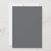 Moderne Elegante Minimalistische Leaf Grey Bruilof Save The Date (Achterkant)