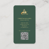 Moderne Elegante Minimalistische Monogram Marketin Visitekaartje (Achterkant)