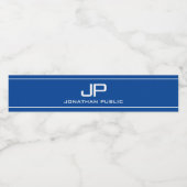 Moderne Elegante Minimalistische Ontwerp Monogram  Waterfles Etiket (Enkel label)