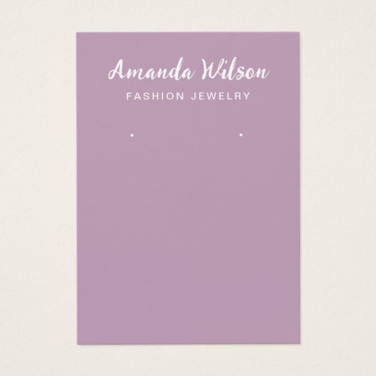 Moderne Elegante minimalistische oorbel display ka Visitekaartje (Voorkant)