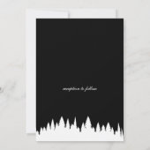 Moderne Elegante Minimalistische Pine Tree Wedding Kaart (Achterkant)