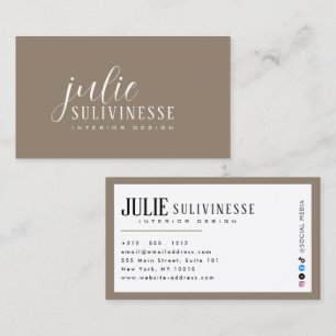 Moderne Elegante Minimalistische Professioneel Visitekaartje