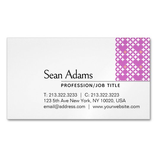 Moderne Elegante Minimalistische Professionele Aan Magnetisch Visitekaartje (Voorkant)