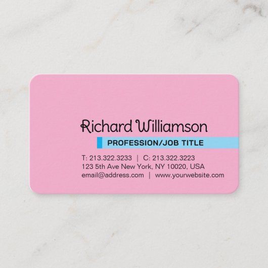 Moderne Elegante Minimalistische Professionele Aan Visitekaartje (Voorkant)